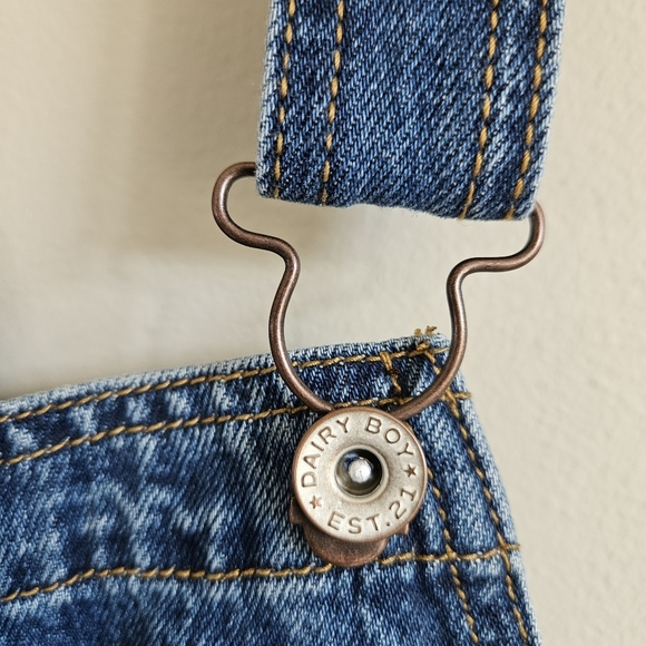 Dairy Boy Medium Blue The Farm Milkman Denim Overalls in Blue Hen NWT - Picture 12 of 16